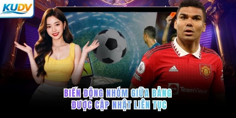 Biến động nhóm giữa bảng được cập nhật liên tục 