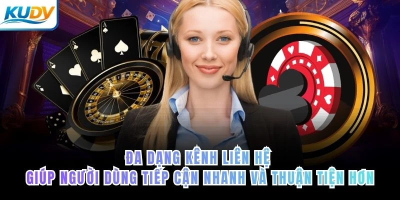 Đa dạng kênh liên hệ giúp người dùng tiếp cận nhanh và thuận tiện hơn của KUDV