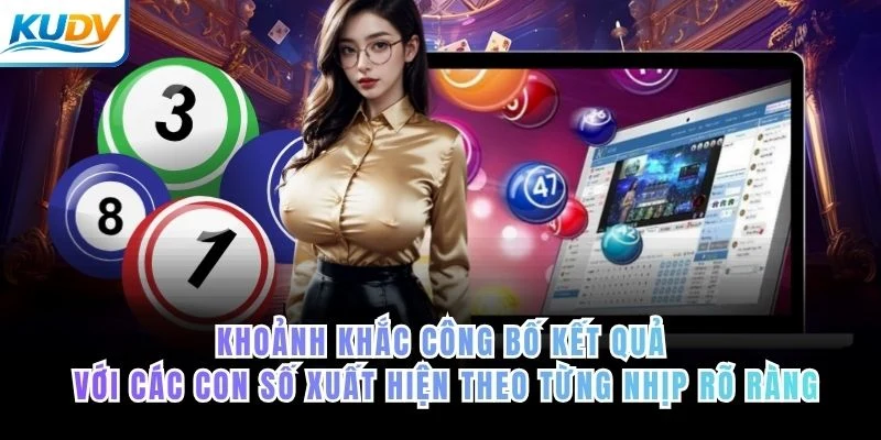 Khoảnh khắc công bố kết quả với các con số xuất hiện theo từng nhịp rõ ràng